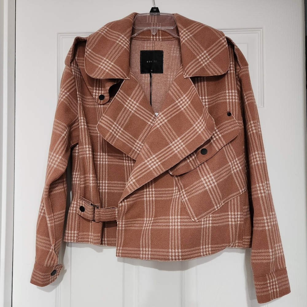 Mohito Plaid Moto Jacket